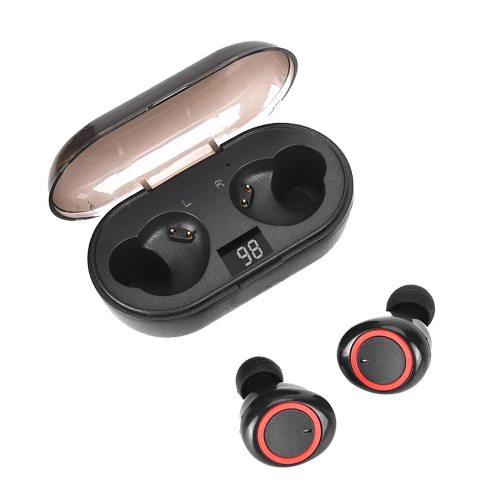 Wireless Earbud Earbuds With Digital Display Y50pro Wireless Earphone Led Digital Shows Charging Headphones Touch Control For