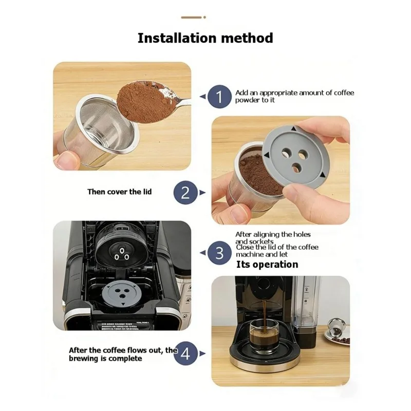 Immagine 5: Tazze K riutilizzabili in acciaio inossidabile per macchina Ninja CFP201 CFP301 Dualbrew Pro, cialde di caffè riutilizzabili-A36R