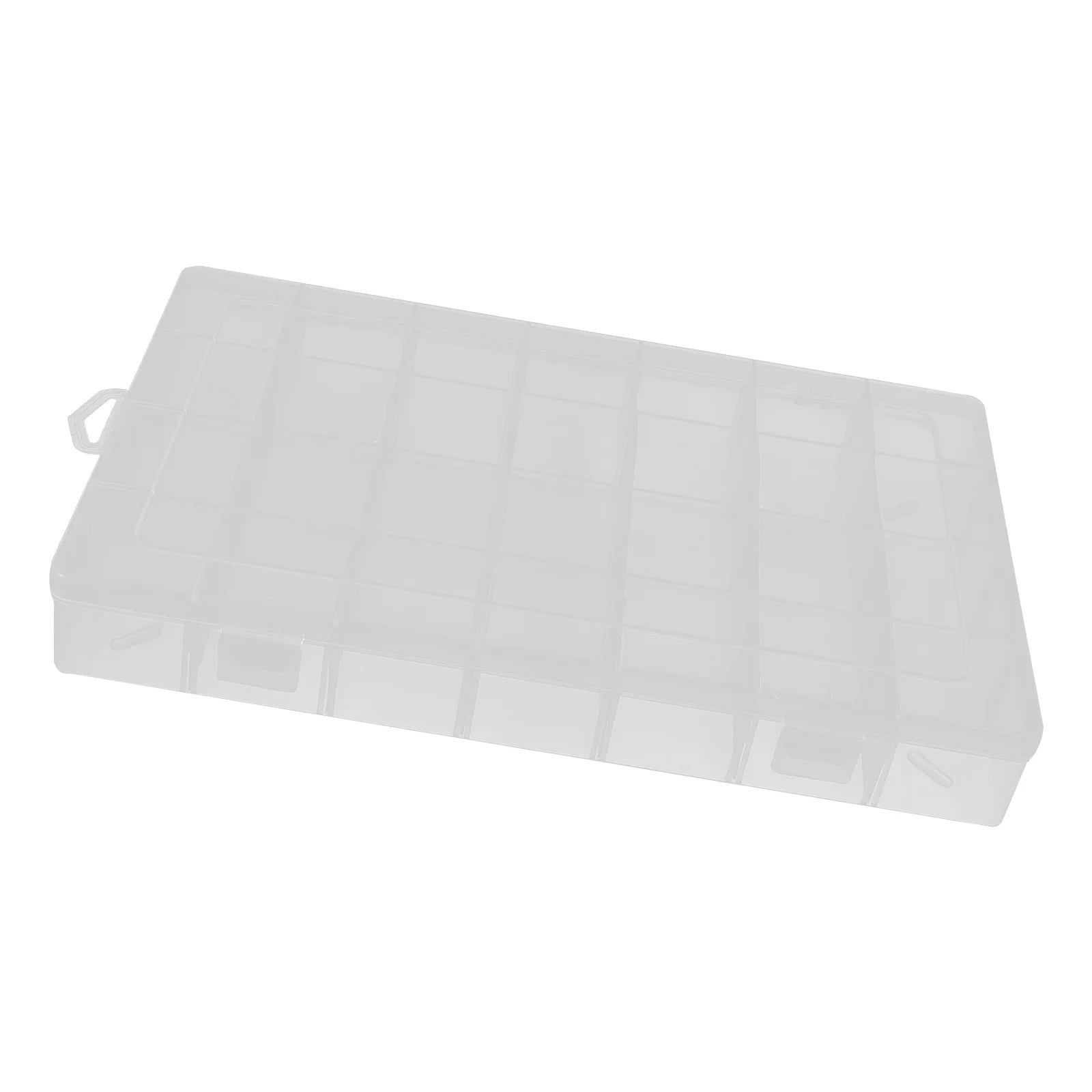 

28-Grid Plastic Adjustable Jewelry Organizer Box Storage Container Case with Removable Dividers (Transparent)