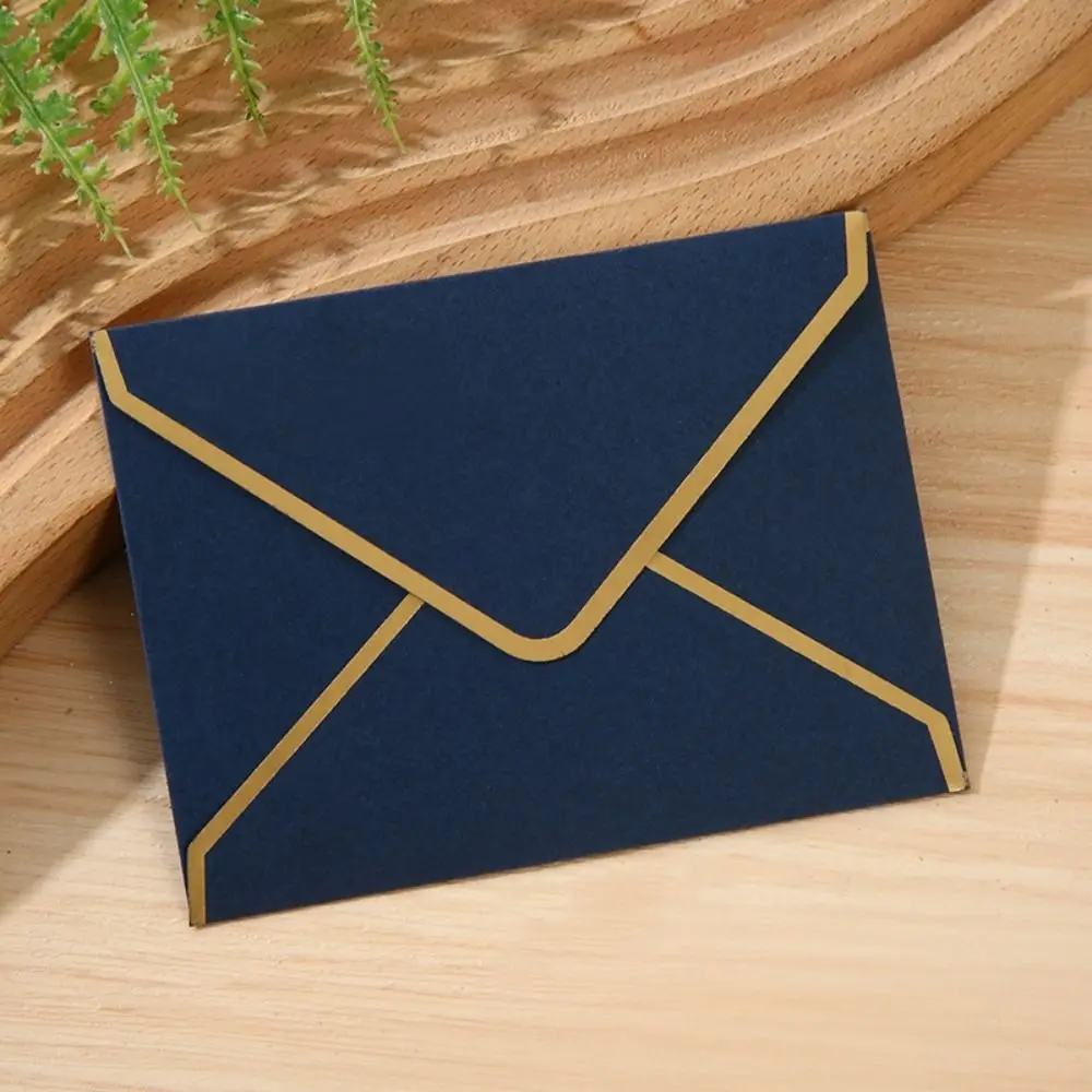 

10pcs Vintage Gold Stamping Envelopes Invitation Card Romantic Decoration Envelope Set High Grade Bronzed Seal