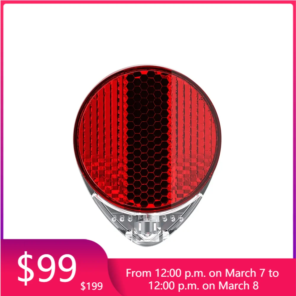 

STLF For CREE Electric Scooter Tail Light Mount Portable LED Rear Light Reflector with Power Supply From Battery for Ebike Super