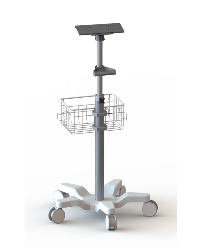 Hospitals Use Bedside Mobile Flatbed Trolleys and Stands with Basket Hospital Trolleys Hospital Furniture