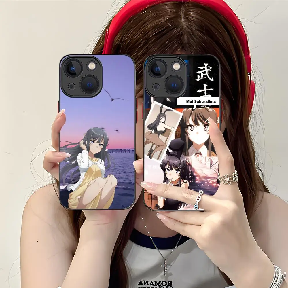 

Mai Sakurajima Mobile Phone Case for iPhone 16 15 14 13 12 11 X XR XS 8 7 Pro Max Plus Mini Colour Printing Silicone Cellphones