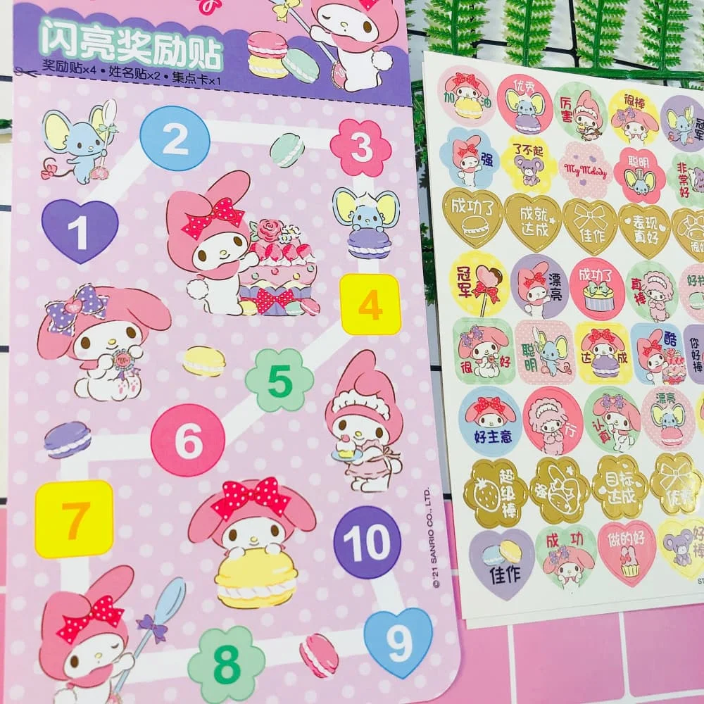 สติกเกอร์ซานริโอของแท้ น่ารัก เฮลโลคิตตี้ เมโลดี้ การ์ตูนอนิเมะ สติกเกอร์ติดแล็ปท็อป สมุดภาพ โทรศัพท์ สติกเกอร์คลาสสิก ของเล่นเด็กผู้หญิง