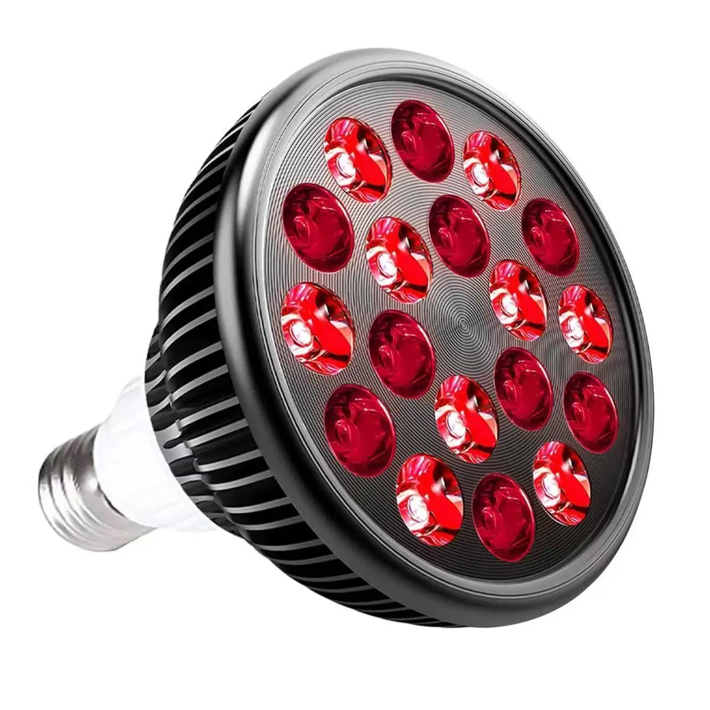 LED 적외선 치료 전구 물리 치료 램프 조정 가능한 브래킷 빨간색 660nm 적외선 850nm 빛 피부 관리 통증 완화