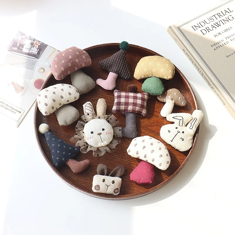 Set Bros dan Jepit Rambut Hewan Lucu dari Kain, Buatan Tangan, Beruang Anjing Gajah, Aksesoris Gaya Korea untuk Anak Perempuan dan Wanita