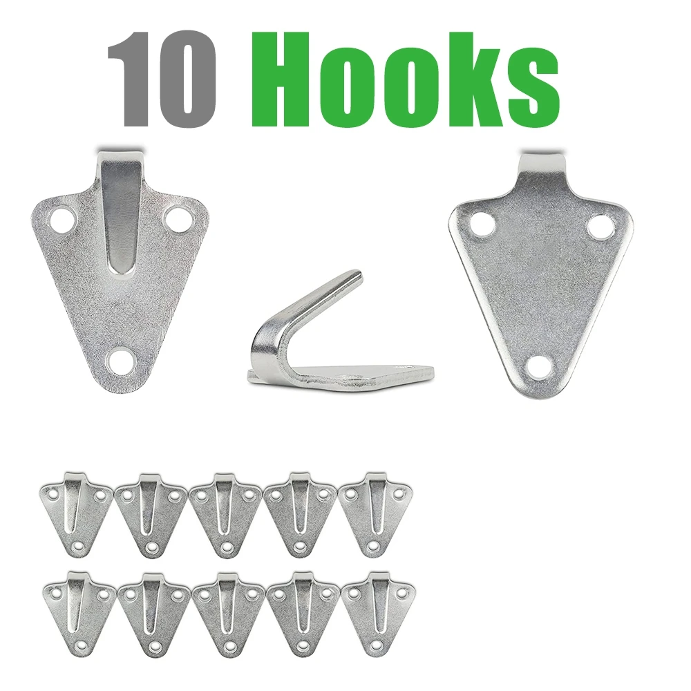 

10Pcs Three-Hole Waterproof Tarpaulin Hook Trailer Connecting Net Hook Hook Iron Plate Hook Suitable for Trailers