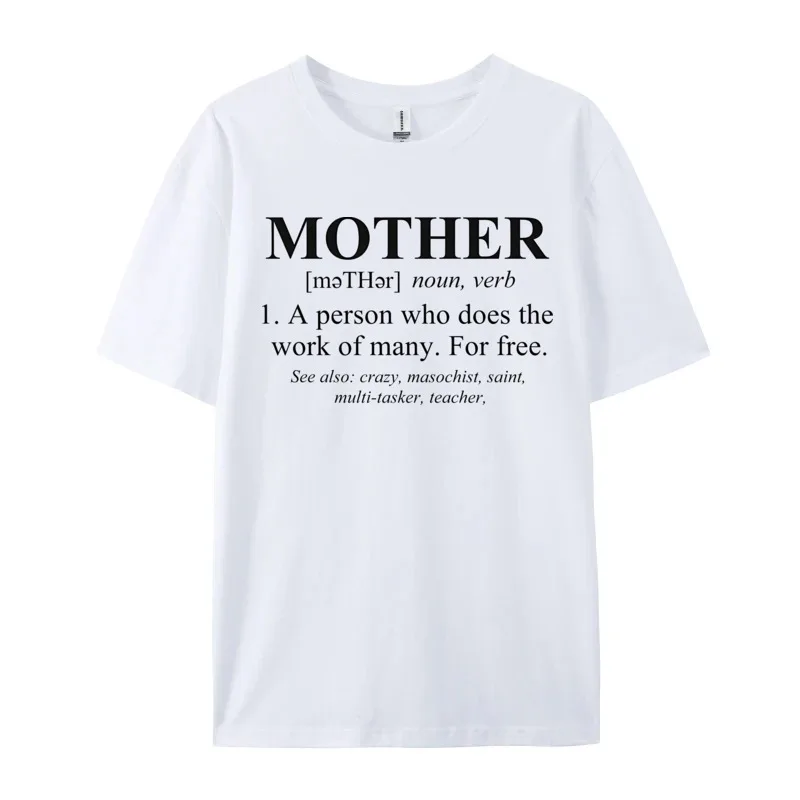 Mother Defined Black Tops Shirts New Arrival Mens T Shirt Cotton Gift Casual Homme Round Neck Fast Ship