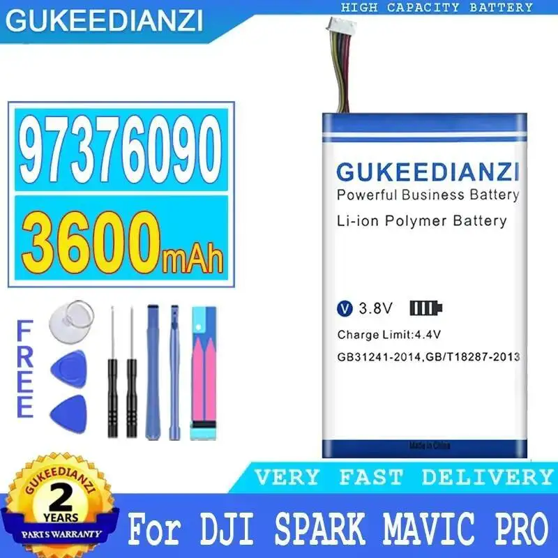 

97376090 6 Wires Battery For Dji SPARK, Mavic PRO, Air Remote Controller Accumulator 6-Wire Plug Durable 3600Mah