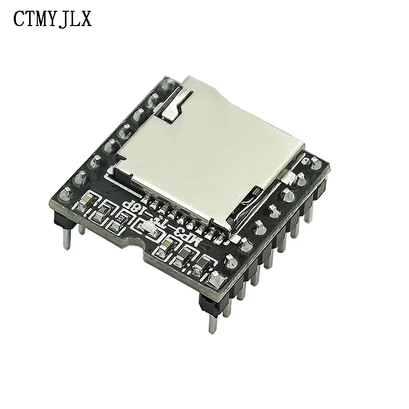 DFPlayer-Mini Módulo MP3 Player, Cartão Micro SD, U-Disk IO, Porta Serial, AD, Voice Decoder Board para Arduino, DIY Eletrônico, 10Pcs