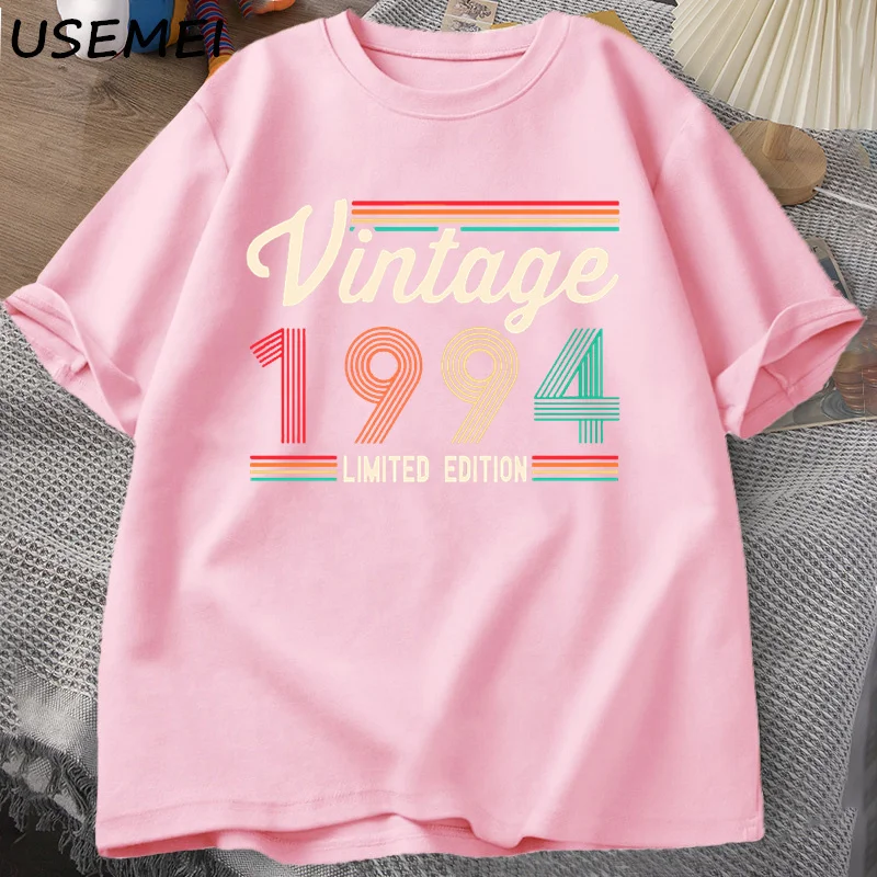 30 Year Old Gifts T-shirt Men Cotton Short Sleeve Tshirt Born in 1994 Vintage 30th Birthday Tees Unisex Oversize Male Clothes