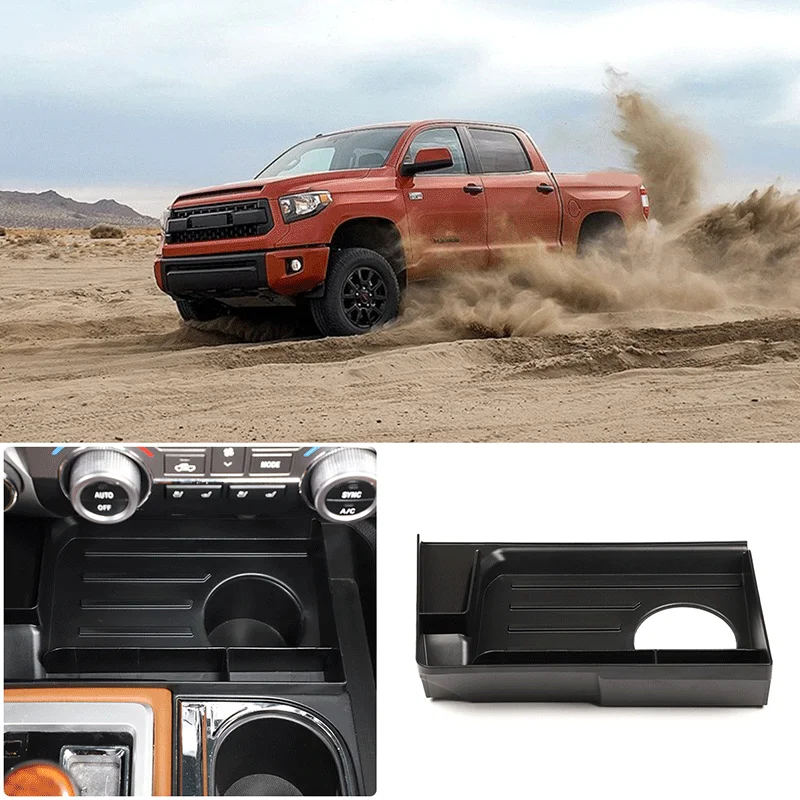 

For 2014-2021 Toyota Tundra ABS Black Car Central Control Multifunctional Storage Box Car Interior Decoration Accessories (LHD)