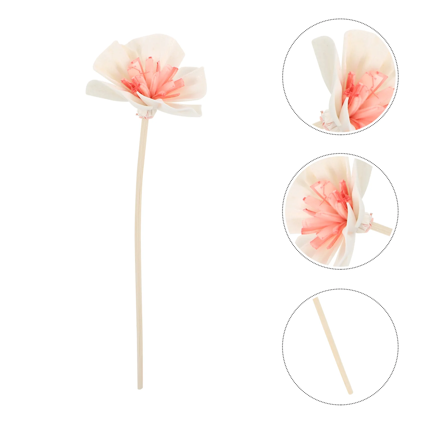 6pcs Fireless Aromatherapy Powder Core Fragrance Lavender Essential Oil Dried Flower Sticks for Home Decor Flower Diffusers