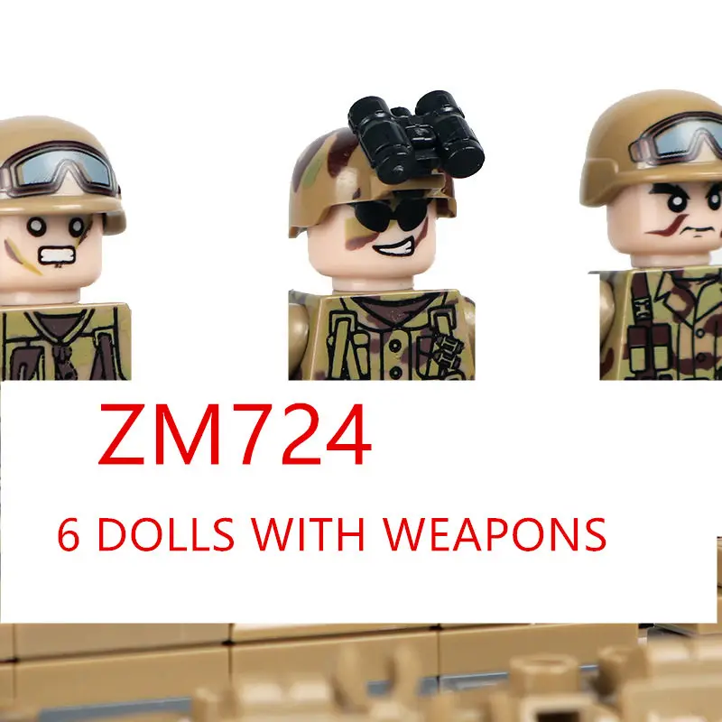 

Mini Military Special Forces Soldiers Bricks Figures SWAT Guns Weapons Compatible Armed Building Blocks Kids Toys