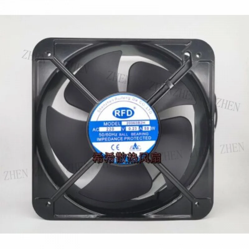 Y  1 Pc.  for RFD Axial fan model 20060B2H AC220V 0.23A 20cm cooling fan Aluminum frame