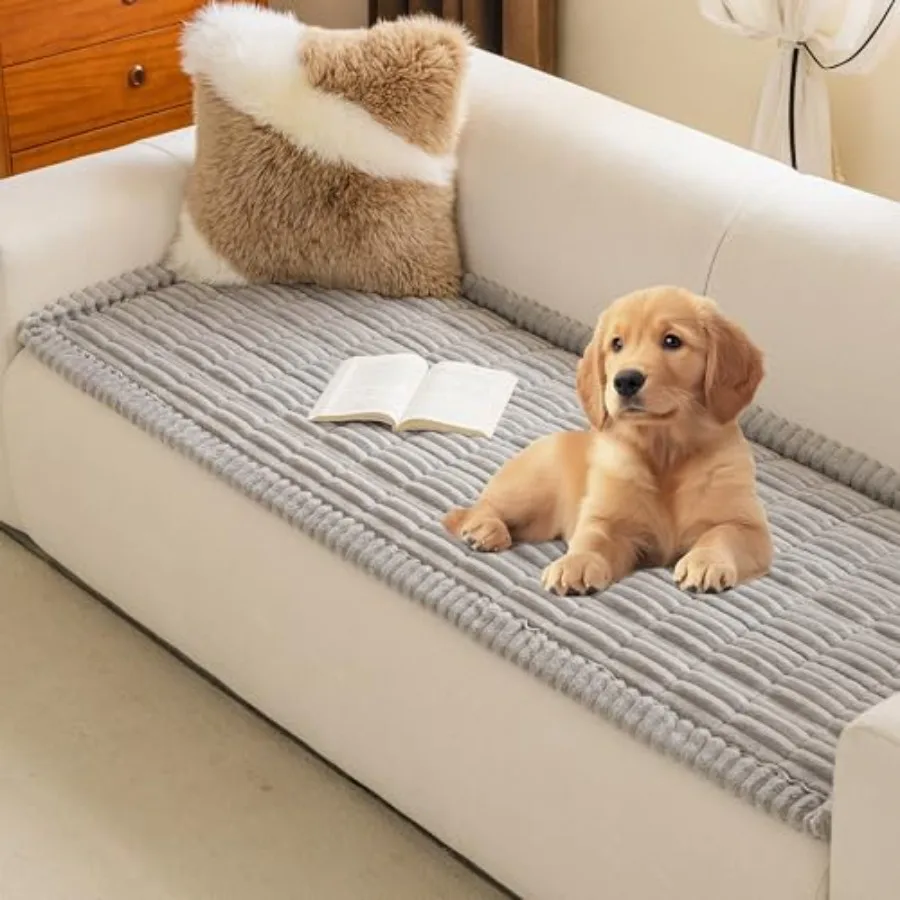 Couch Covers for 3-4 Cushion Sofa Pet Friendly, Couch Cover for Dogs, Sofa Covers for Pets Washable, Soft Non-Slip Sofa Slipcov