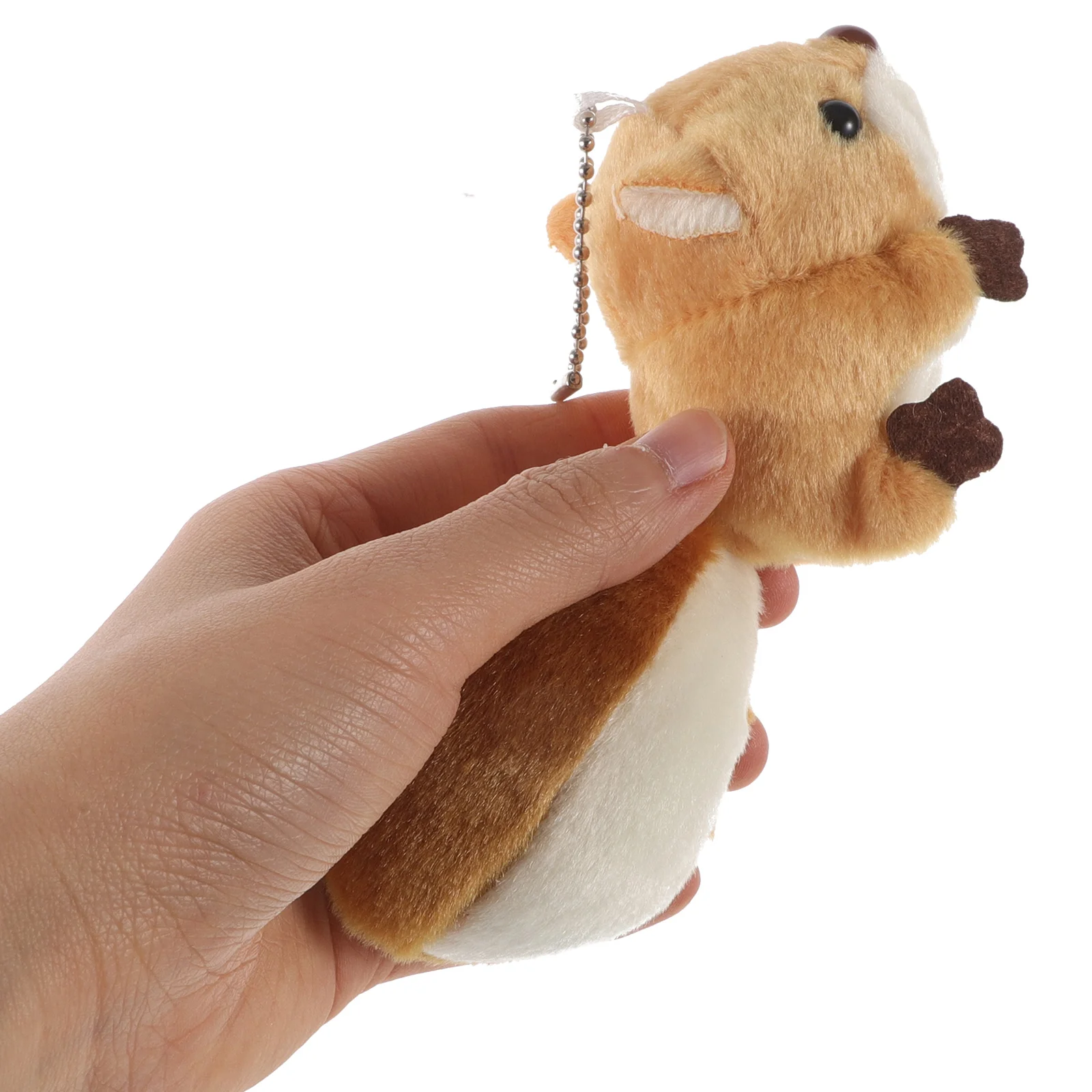 Little Squirrel Pendant Toys Kids Animal Keychain Stuffed Realistic Bracelet Plush Soft Furry Cute Design Versatile Bag