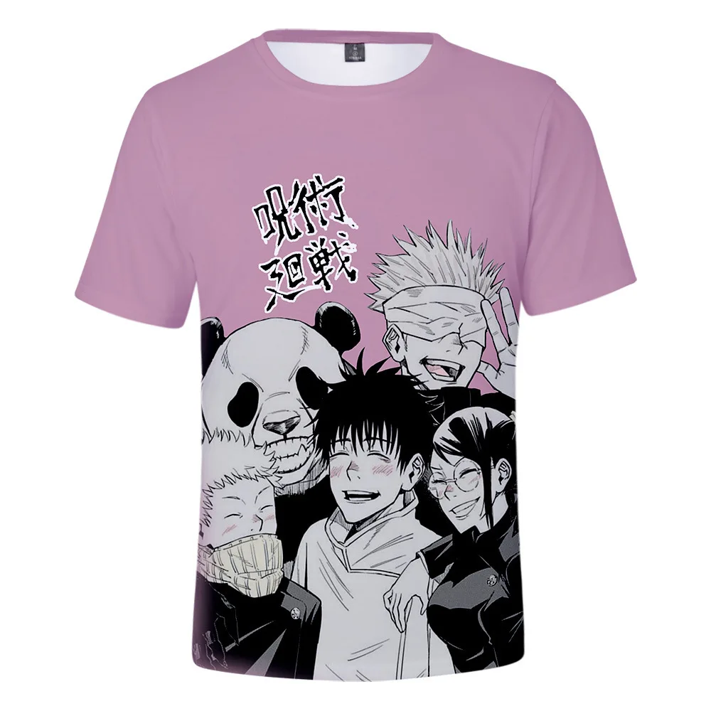 Kids And Mens Summer t shirts Japanese Anime Jujutsu Kaisen Gojo Boys T-shirt Summer Oversized Harajuku Casual Sport  Streetwear