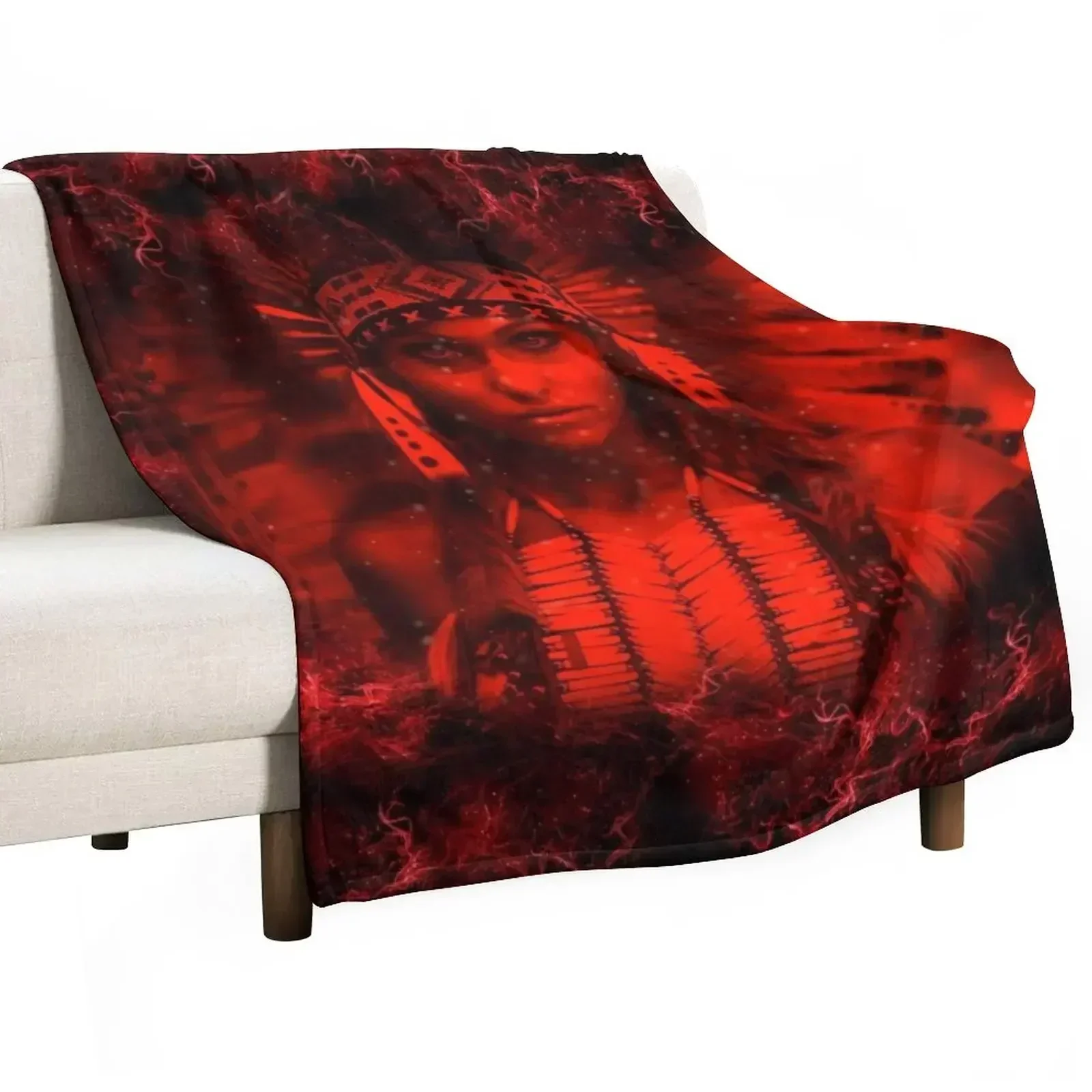 APACHE WOMAN Throw Blanket Decorative Sofa sofa bed manga Blankets