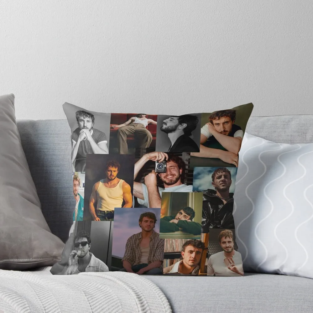 

paul mescal collage Throw Pillow Pillowcase Cushion Sofa Covers pillow