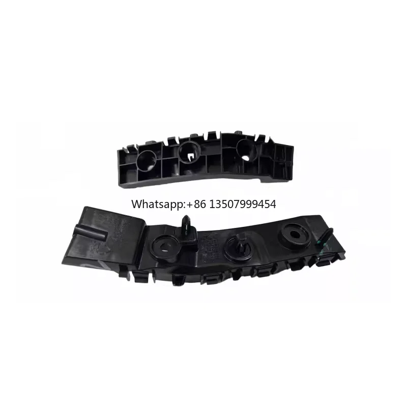 

New V Front Bumper Side Mounting Bracket Pair PP Plastic Bolt-On Universal Fitment Includes Screws Direct Replacement Auto