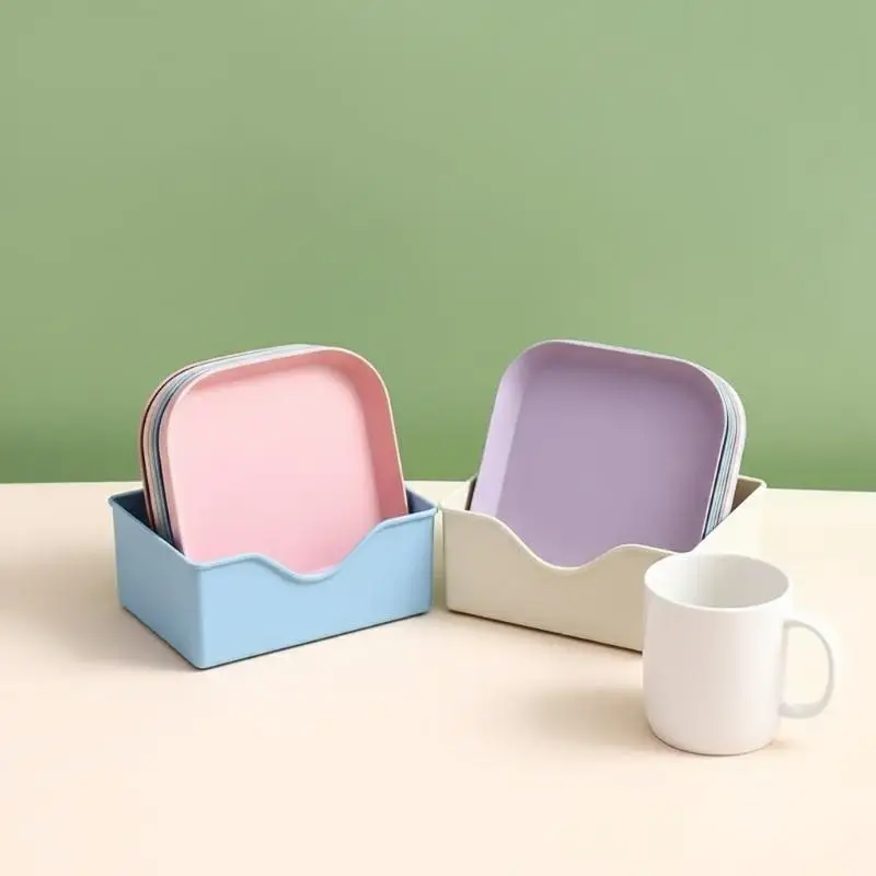 10pcs Snack Plate For Macaron Fruit Cookie Cake Storage Tray Creative Kitchen Accessories For Dessert Display