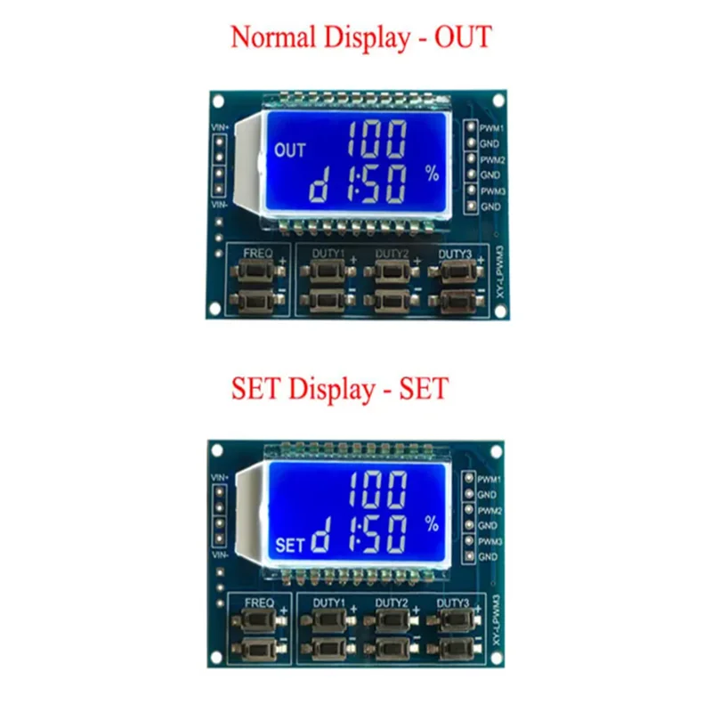 Generator sinyal 3 arah 1 hz-150 Khz, papan PWM, siklus kerja frekuensi pulsa, modul yang dapat disesuaikan, tampilan LCD versi ditingkatkan