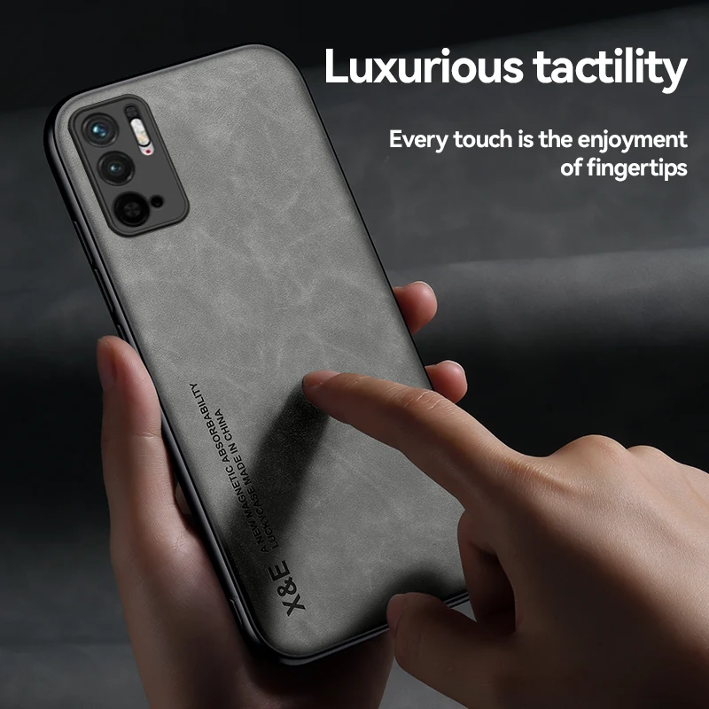 For Poco M3 Pro Case Car Magnetic Holder Phone Case For Poco M 3 M3 Pro Pocophone M3Pro PocoM3 Soft Silicone Leather Back Cover