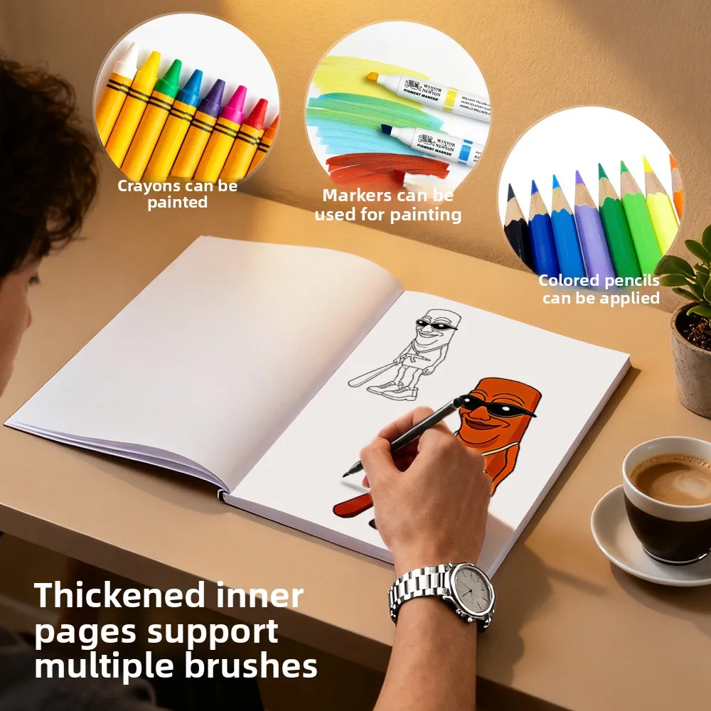 A4 Brain Training Coloring Book Thick Stress Relief Drawing Colouring Notebook For Adults Wholesale
