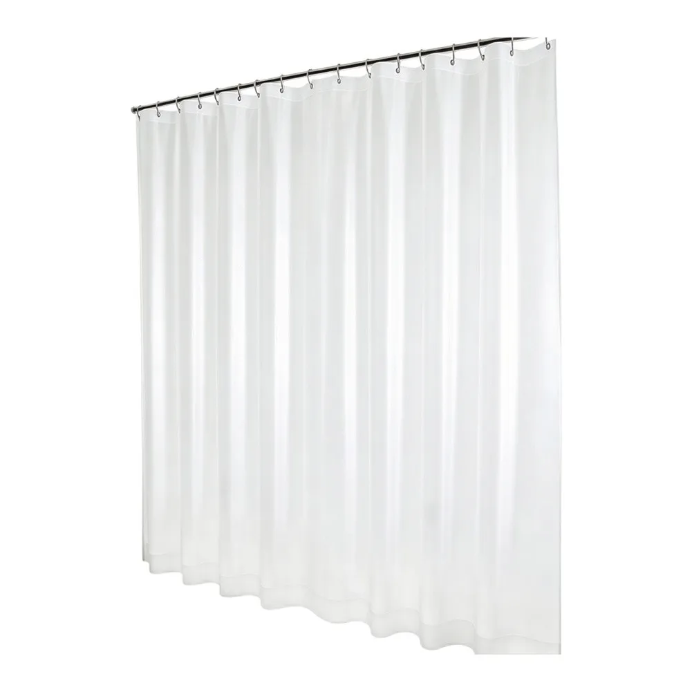 Clear EVA Shower Curtain Liner with Reinforced Top Edge Weighted Hem and Metal Grommets for Secure Hanging and Minimal Flapping