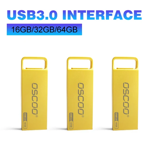 Unidade Flash USB de Alta Velocidade à Prova D'Água, Pen Drive, Memory Stick, U Disco, U Disco, USB 3.0, 5g, 64GB, 32GB, 16GB