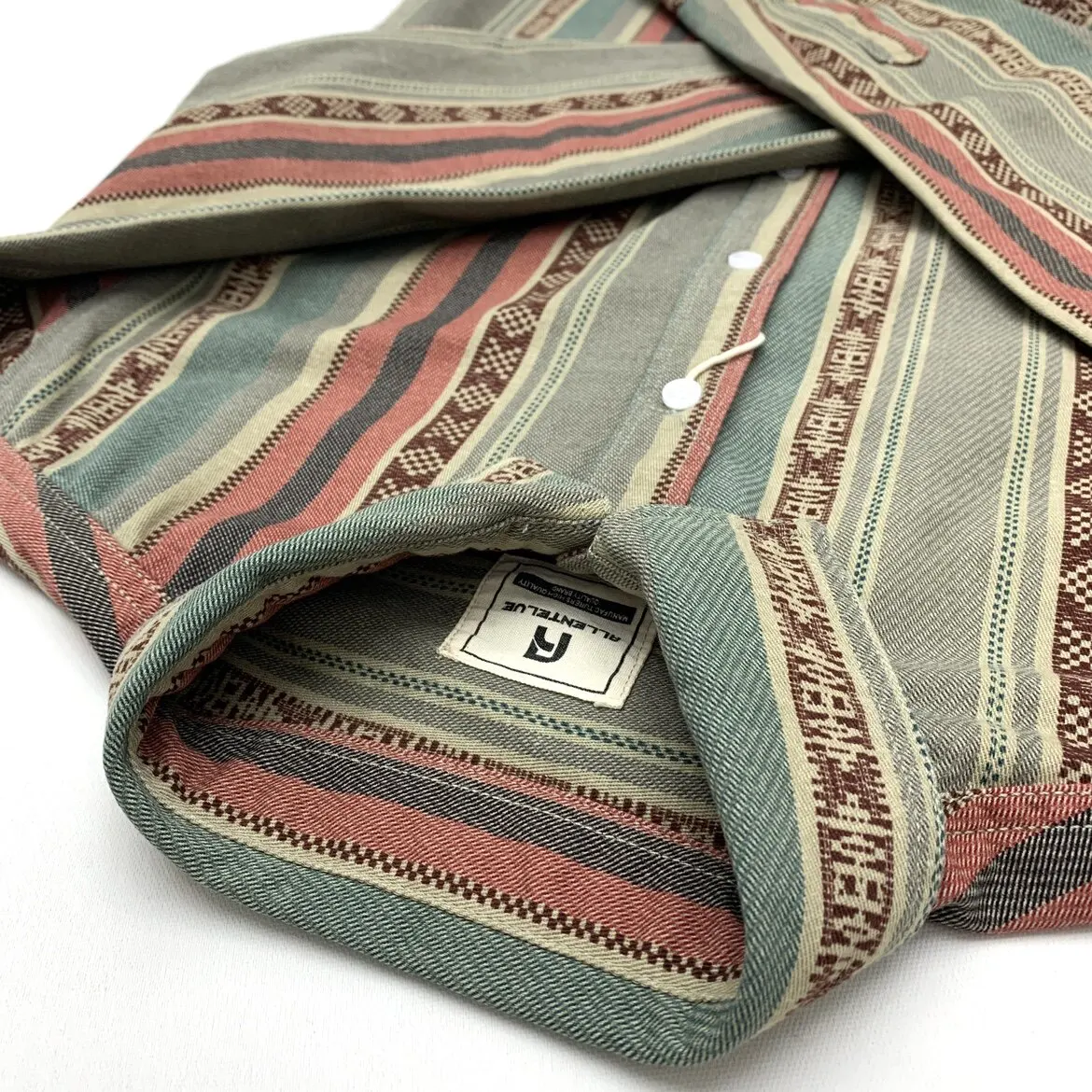 Heavyweight Men's Bold Ethnic Stripe Shirt American Retro Artistic Loose Casual 100% Cotton Vintage Long Sleeve Shirt