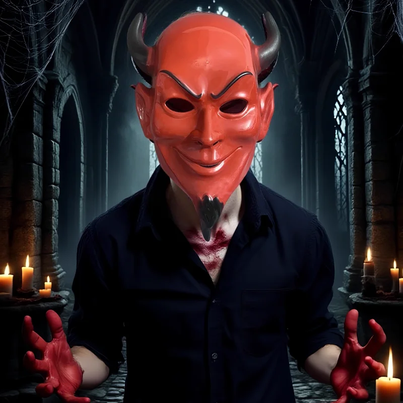 

Хэллоуин Ужас Призрак Лицо Красная Маска Праджня