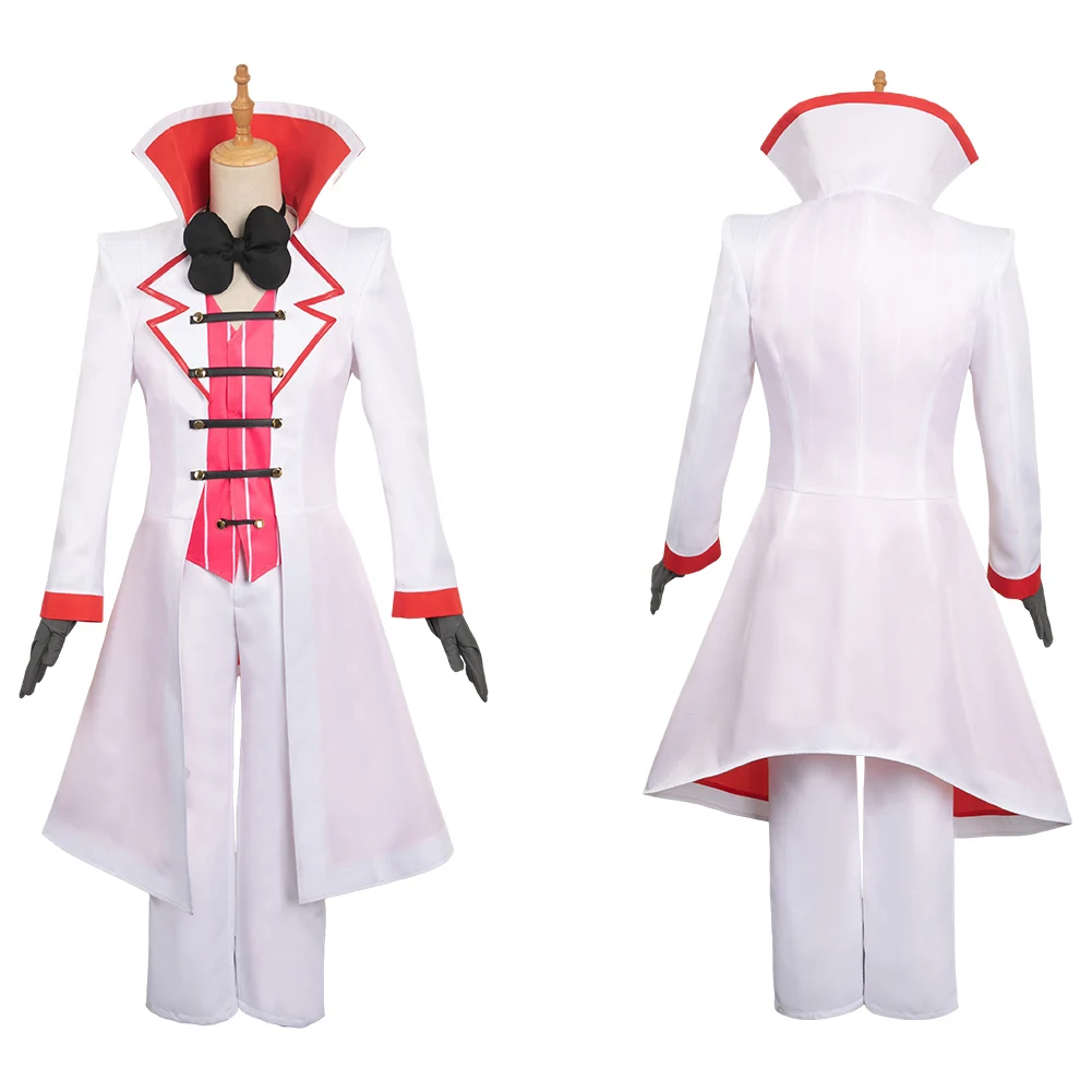 Anime Cartoon Lucifer Cosplay Traje, Trajes de RPG, Fatos de Halloween, Gravata borboleta, Fantasia, Inferno, Rapazes, Adulto, Homens