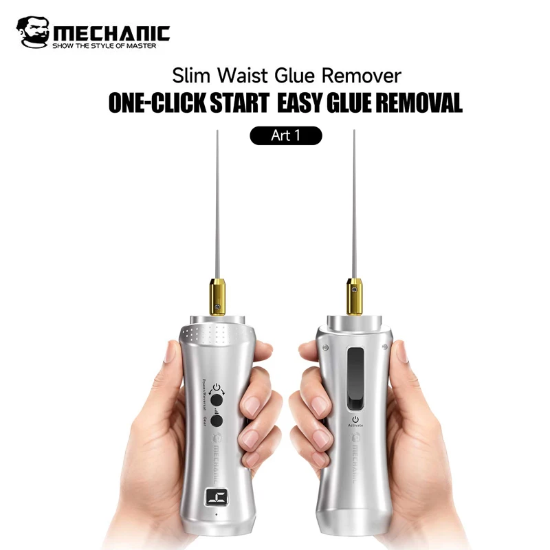 

MECHANIC Art 1 Glue Remover 1800mAh Battery 4 Speed Digital Display Forward Reverse Rotation for Phone Motherboard Repair Tool