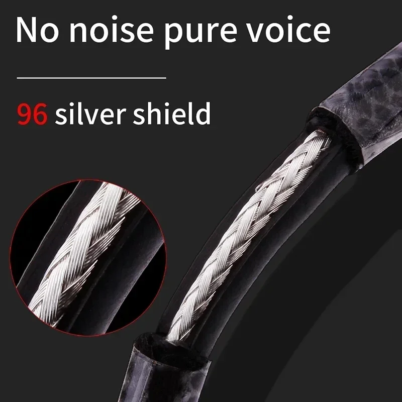 3.5mm Headphone Splitter 1 To 2 Male Female Audio Converters Oxygen Free Copper Silver Plating Audio Jack Earphone Cable Adapter