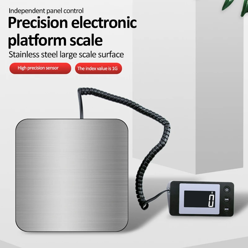 50kg/2g Electronic Platform Scale High-Precision Digital Scale Wired/Wireless Split Scale with Backlight Portable Weighing Tool