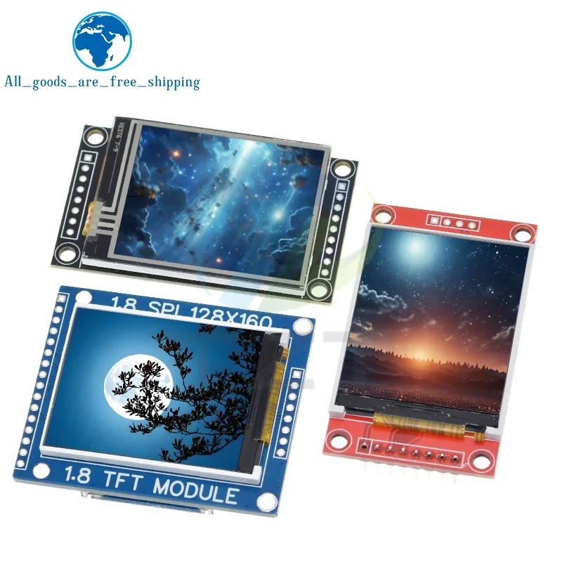 

1.8 Inch TFT LCD Module LCD Screen Module SPI Serial 51 Drive 4 IO Drive TFT Resolution 128*160 For Arduino With / Without Touch