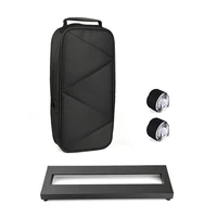 Pedal de efectos de guitarra, pedalera de guitarra, pedalera de aleación de aluminio de 15 × 4,9 pulgadas con bolsa de transporte, placa de Pedal de efecto