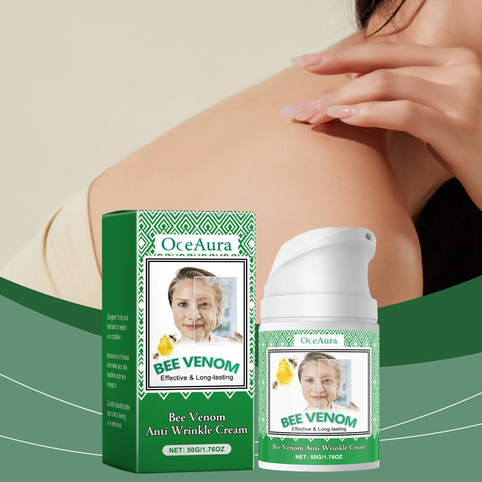 Bee Venom Anti-Wrinkle Cream - with50g Bee Toxin Complex Long-Lasting Firming & Lifting Effect - 1.76 Oz"