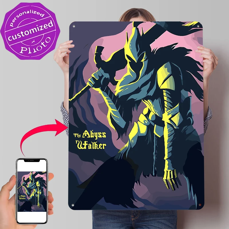 Abyss Walker Printed Poster Customized Wall Art Retro Vintage Metal Tin Signs for Home Decorations Living Room Wand Deko Decor