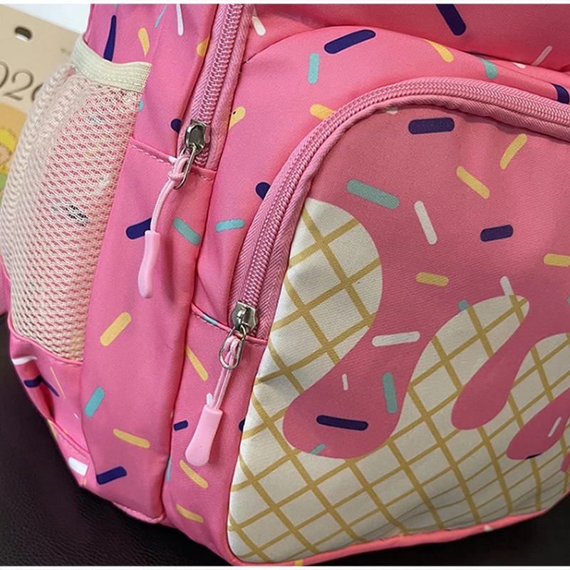 Schülerrucksack, Ice Cream Korean Teenage Girls Sweet Cute Schultasche, leichte, geräumige College-Tasche, Tagesrucksack mit großem Fassungsvermögen – Detail 30