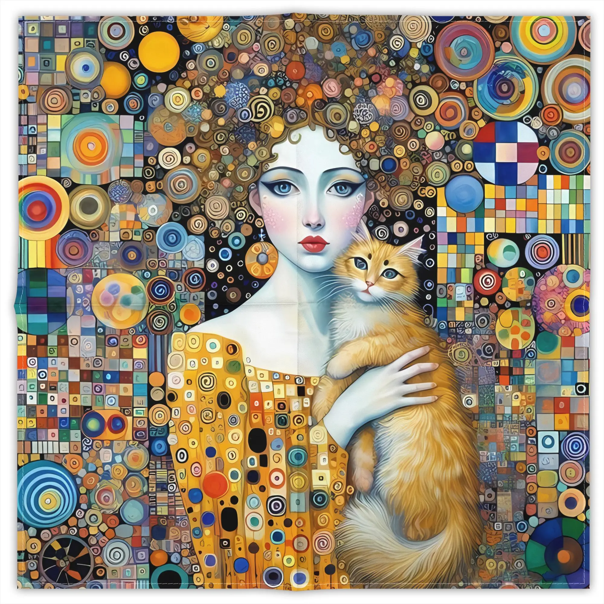 

Gustav Klimt Painting Art Fashion Square Scarf Decorative Polyester Printed Daily