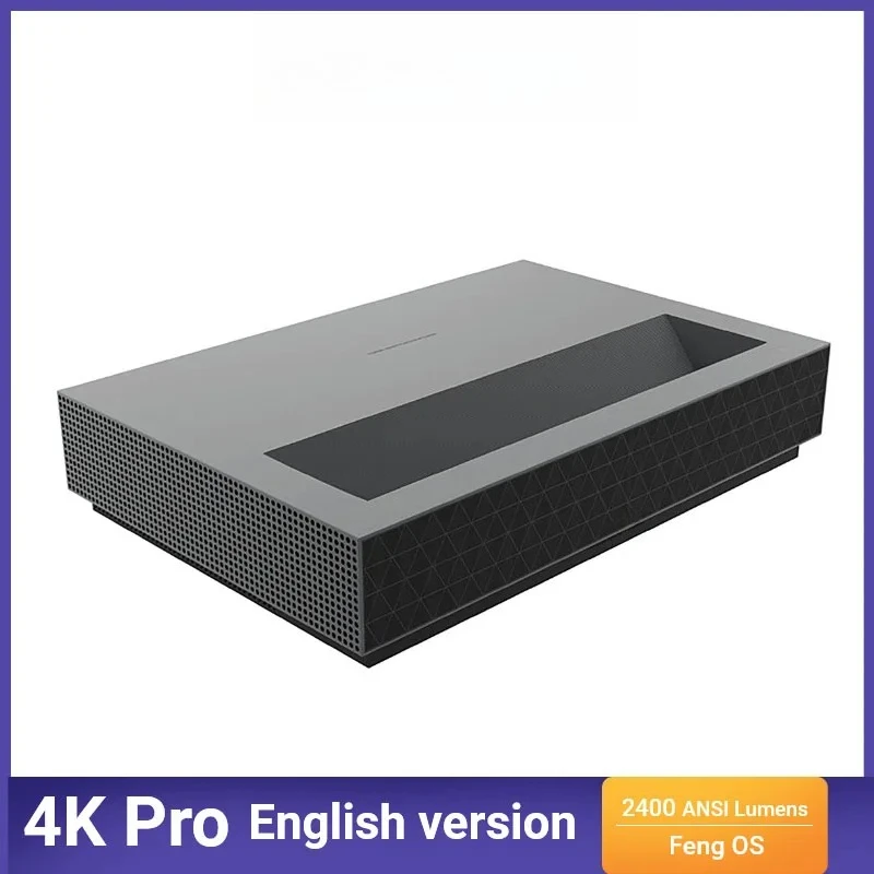 

Лазерный проектор 4K Cinema Pro, 2400 ANSI люмен, умный проектор с двойным Wi-Fi 2.4G/5G, домашний кинотеатр, английская версия