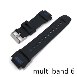 Soft Black Watchband For Multi Band 6 MULTIBAND 6 Watch Accessories Strap GW-M5610-1JF sport wristband Bracelet