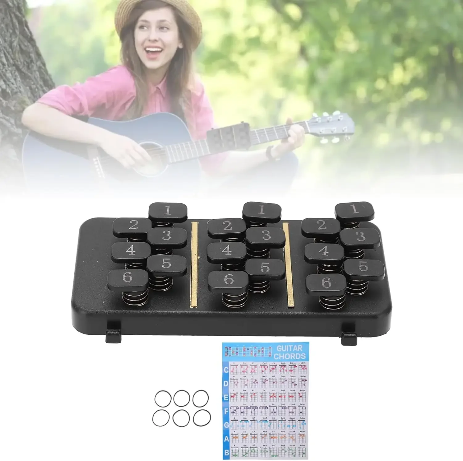 

Guitar Chord Changer Tool Set Aid Learning System Musical Instrument Teaching Aids for Beginner