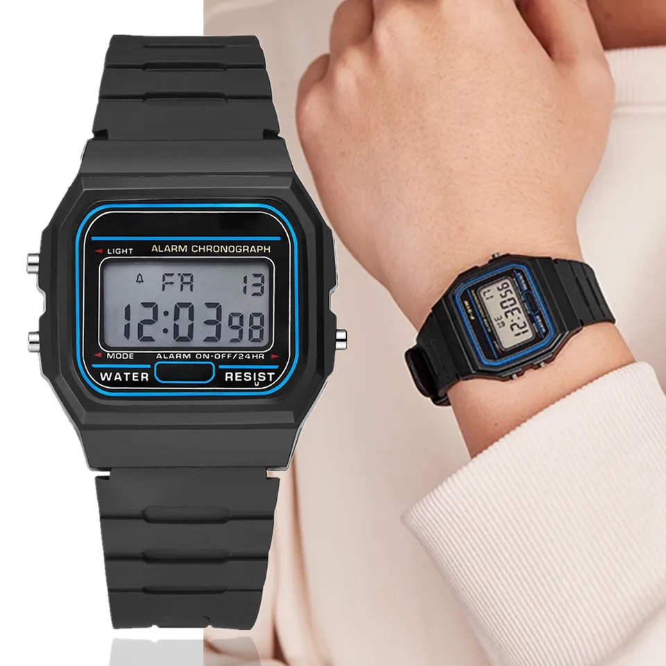Reloj digital LED cuadrado de moda para hombre, deportivo, casual, con correa de silicona, regalo para hombre 4