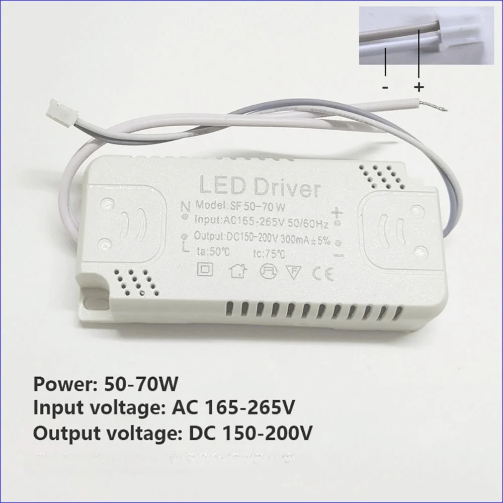 8-24W 20-36W 30-50W 36-60W 50-70W 60-80W Led Light Driver Unit Lighting AC165-265V Light Power Adapter Non-Isolating Rectifier