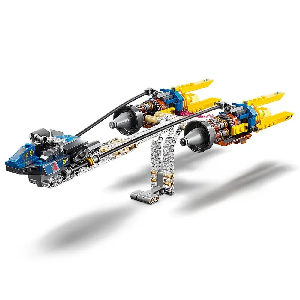 Creative Spaceship Shuttle Racing Blocks, Compatible with  Anakin's Podracer Construction Kit, Educational Brick Toys, 75258