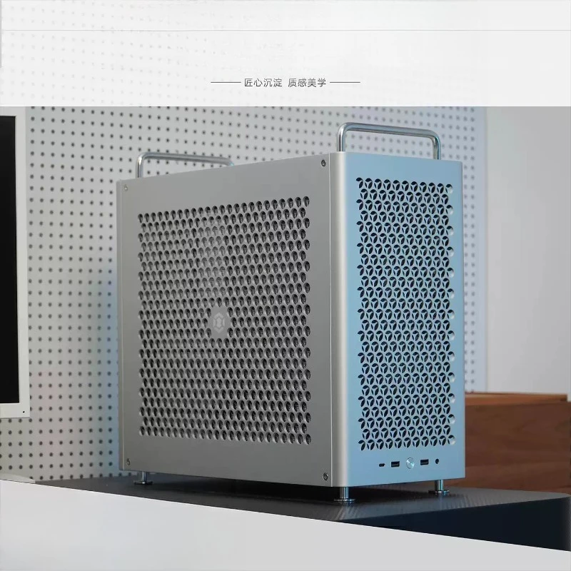 All‑Aluminum ATX Desktop Computer Case Portable Simple PC Chassis Support 360 Water Cooling Fan Hardware Accessory
